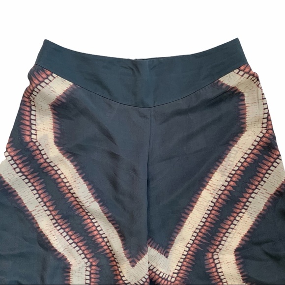 Anthro Elevenses Tamsin Silk Crop Faux Wrap Pants - Picture 5 of 9